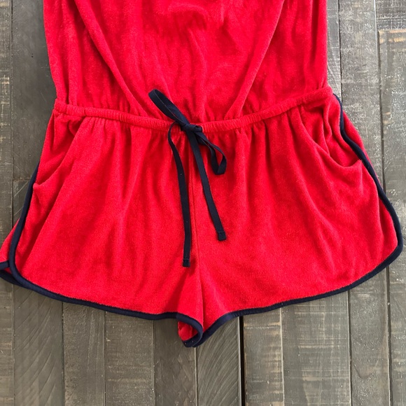 Terry Romper in Brilliant Red & Navy from No Boundaries Juniors’ XL (15-17) - Picture 5 of 13